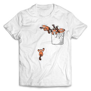 T-Shirt - Pocket Series Cute Red Panda Bear Playing T-Shirt - Pocket Series Cute Red Panda Bear Playing
