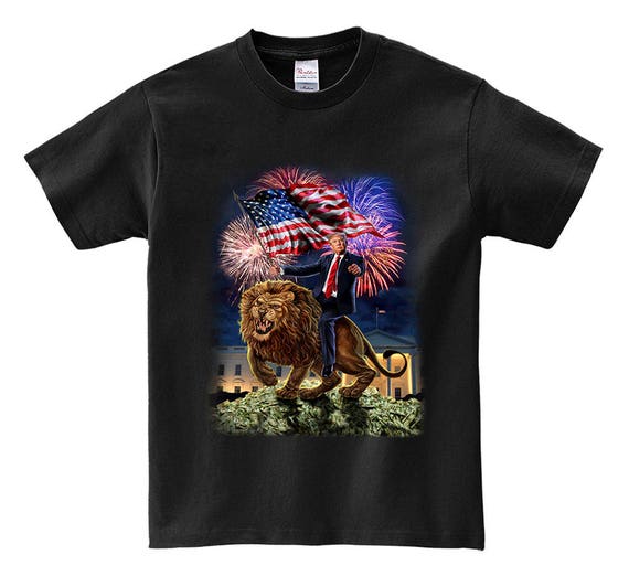 T-Shirt - Republican President Donald Trump Riding War Lion T-Shirt - Republican President Donald Trump Riding War Lion