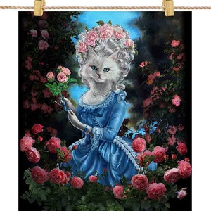 Portrait de chat de la reine Marie-Antoinette de France - impression d'affiche, art mural, décoration d'intérieur et carte postale - PrintStarTee