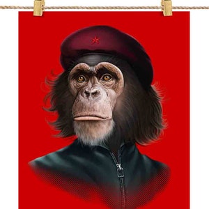 Revolução Animal: Personificação de Che Guevara - Escolha suas cabeças de animais - Impressão de pôster, arte de parede, decoração de casa e cartão postal - PrintStarTee