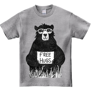 Funny Free Hugs from Bear - Short Sleeve Unisex, Men, Women, Youth T-Shirt - PrintStarTee