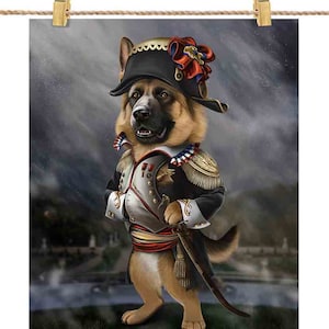 Cane da pastore tedesco come Napoleone Bonaparte di Francia