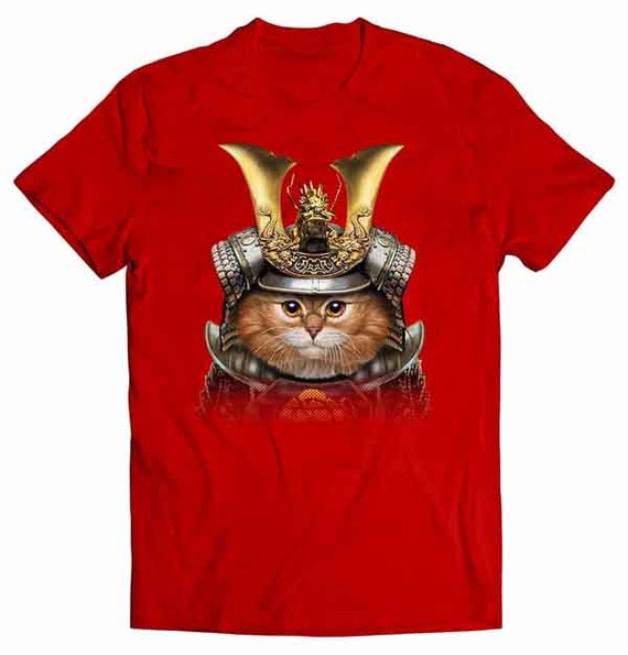 Orange Tabby Cat Warrior wearing Japanese Samurai Armor | Etsy