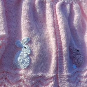Hand Knitted Pink Girls Cardigan.  Age 1-2 years old.