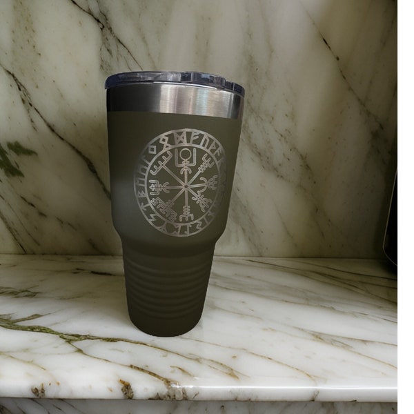 Viking Compass XL Cup Laser Engraved Polar Camel 30 ounce Ringneck Vacuum Insulated Tumbler w/Lid Personalized Choose Your Color