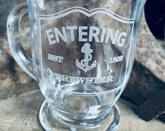 Cape Cod XL Glass Coffee Mug Laser Engraved Can be Personalized