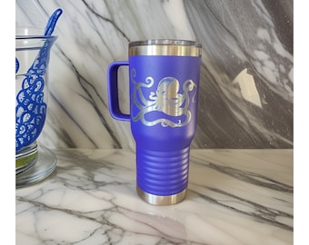 Octopus Travel Mug Can be Personalized 17 Colors