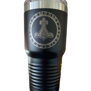 Mjölnir Thor&#39;s Hammer XL Cup Laser Engraved Polar Camel 30 ounce Ringneck Vacuum Insulated Tumbler w/Lid Personalized Choose Your Color