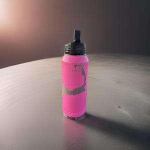 Bouteille d'eau Cape Cod Towns de 32 oz en acier inoxydable avec boussole nautique gravée au laser pouvant être personnalisée en 16 couleurs disponibles