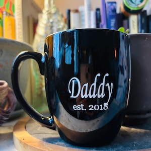 New Parent and Grandparent Ceramic Mug Holds 16 Ounces Laser Engraved Can be Personalized 6 Colors Available