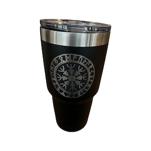 Helm of Awe Travel Cup Laser Engraved  Ringneck Vacuum Insulated Tumbler with Lid Personalized Choose Your Color