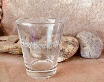 Personalized 2 Ounce Shot Glass Laser Engraved With Your Custom Text or Logo