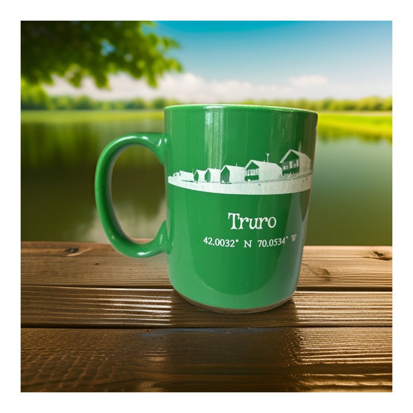 Truro Ceramic Mug Holds 11 Ounces Laser Engraved Can be Personalized 8 Colors Available