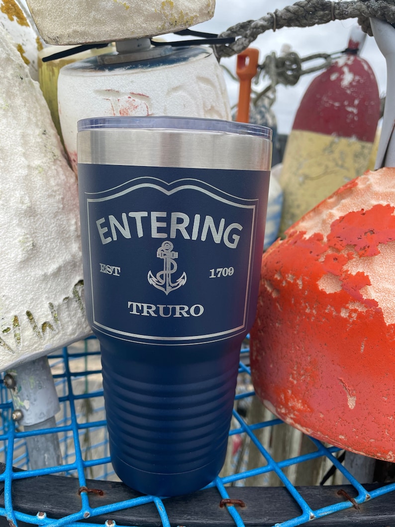 Entering Cape Cod Towns XL Cup Laser Engraved Polar Camel Tumbler - Thumbnail 5