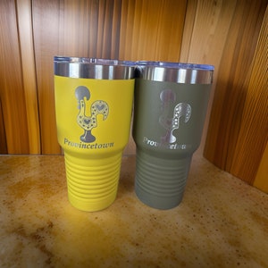 Portuguese Rooster XL Travel Cup Laser Engraved 30 ounce Ringneck Vacuum Double Wall Insulated Tumbler  Customizable 17 Colors Available
