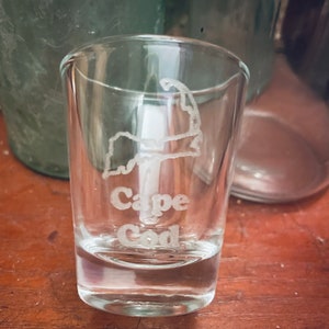 Cape Cod Map 2 Unze Schnapsglas Laser graviert kann personalisiert werden