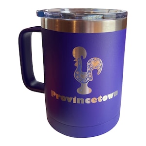 Rooster of Barcelos Travel Coffee Mug with Slider Lid 15 Ounce Polar Camel Vacuum Insulated Laser Engraved Can be Personalized 16 Colors