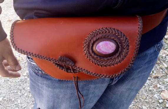 de cuero unisex bolso de mujer de cuero Etsy España