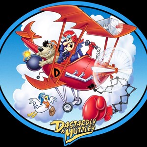 Classic Cartoon Dick Dastardly & Muttley Custom made T-shirt