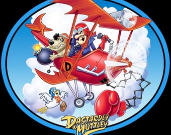 Classic Cartoon Dick Dastardly & Muttley Custom made T-shirt