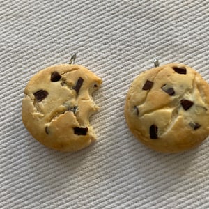 Chocolate Chip Polymer Clay Cookie Set of 2