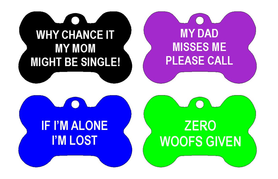 Funny Pet Tags with Personalization Etsy