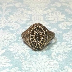 Victorian Star Ring, Vintage Style Glass Starburst Ring, Victorian Style Ring, Antique Style Ring, Adjustable Ring Size 7-9