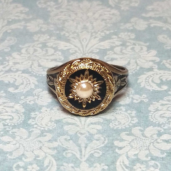 Victorian Starburst Ring, Star Burst Ring, Victorian Style Ring, Antique Style Ring, Vintage Style, Adjustable Ring, SIZE 7-9