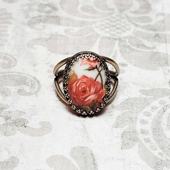 874 Rose Cameo Ring main image 1