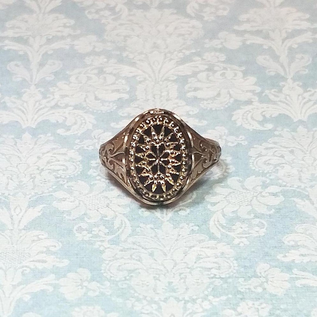 Victorian Star Ring, Vintage Style Glass Starburst Ring, Victorian ...