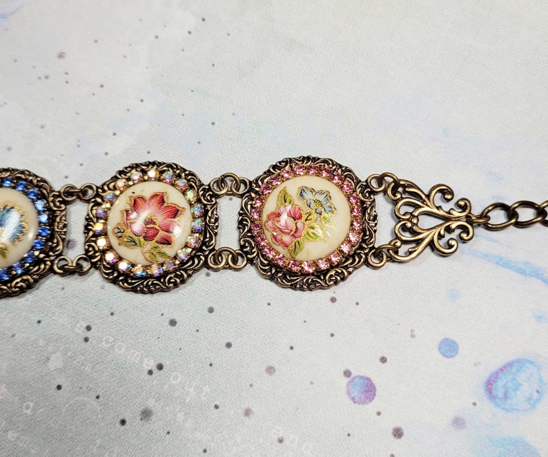 Bracelet Vintage En Or De Tolède - Gravure Décorative Florale En Relief - Fermoir De Sécurité - Occasion Bon état