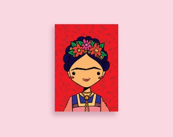 Friduchita "Worthy" 5x7 Illustrated Print - Frida Kahlo - Latinx Gifts