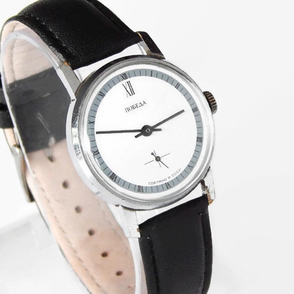 Reloj Pobeda soviético relojes Pobeda Mens Watch Vintage Made In URSS años 80