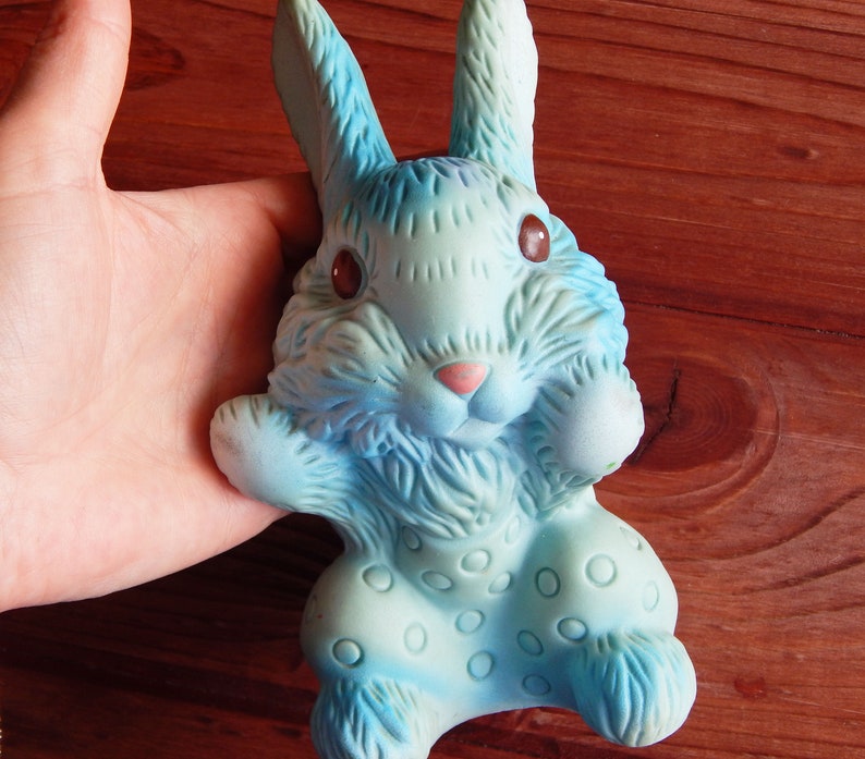 rubber toy Vintage Little rabbit Rubber toy Soviet souvenir Old toy ...