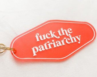 Fuck the Patriarchy Hotel Keychain | Taylor Swift All Too Well Keychain | Acrylic Hotel Keychain | Taylor Swift Gifts