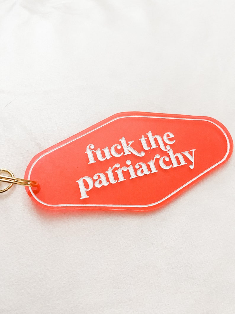 Fuck the Patriarchy Hotel Keychain Taylor Swift All Too Well Keychain Acrylic Hotel Keychain Taylor Swift Gifts image 1