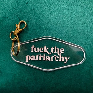 Fuck the Patriarchy Hotel Keychain Taylor Swift All Too Well Keychain Acrylic Hotel Keychain Taylor Swift Gifts image 2