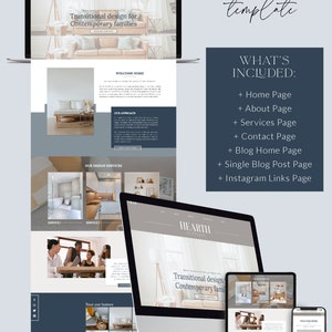 Showit Website Template, Interior Design Website Template, Photographer Website Template, Showit Website Design