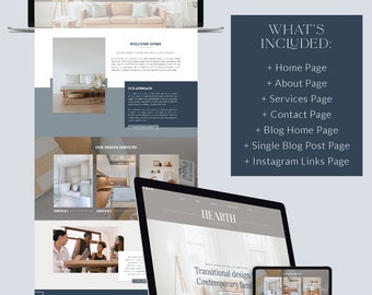 Showit Website Template, Interior Design Website Template, Photographer Website Template, Showit Website Design