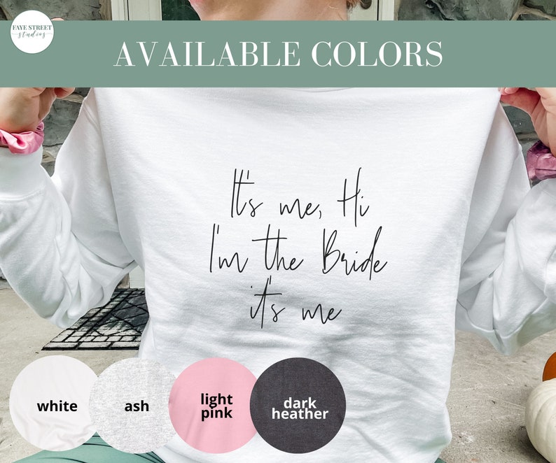 Anti-Hero Bride to Be Crewneck Taylor Swift Midnights Sweatshirt Bride to Be Swiftie Sweatshirt Bachelorette Apparel image 4