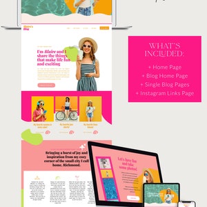 Showit Website Template, Blogger Website Template, Blog Template, Showit Website Design, Influencer Website Blog Template