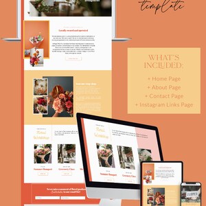 Showit Website Template, Florist Website Template, Service Provider Website Template, Showit Website Design