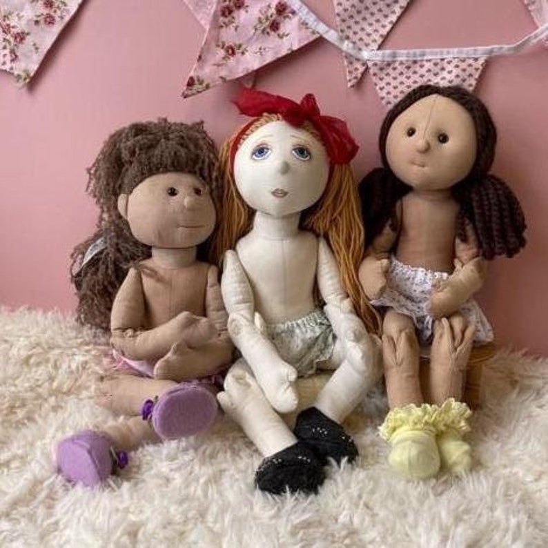 Button Jointed Rag Doll Pattern Booklet to Make 54cm Etsy