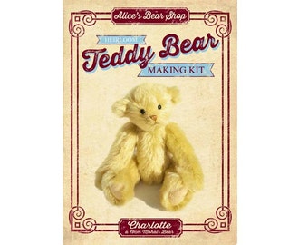 Mohair Teddy Bear Sewing Kit - Charlotte -  19cm when made