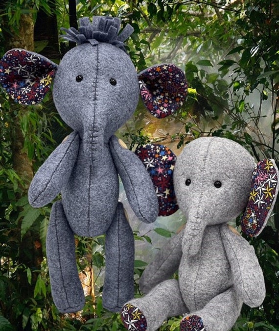 PDF Instant DOWNLOAD Harold Elephant Pattern and Instructions Sewing Pattern Felt Memory Elephant Etsy