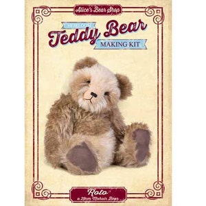 Mohair Teddy Bear Sewing Kit - Rolo - 29cm when made