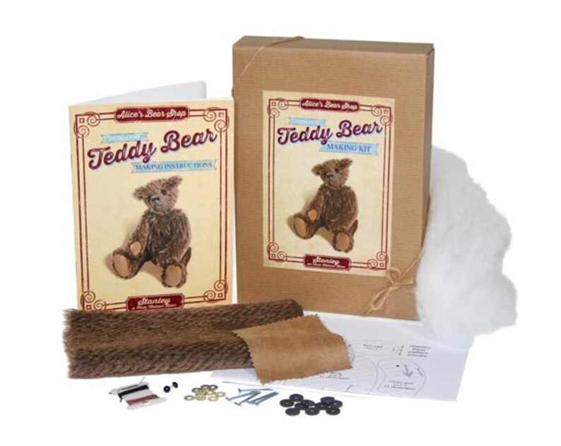 Mohair Teddy Bear Sewing Kit Stanley 18cm When Made Etsy