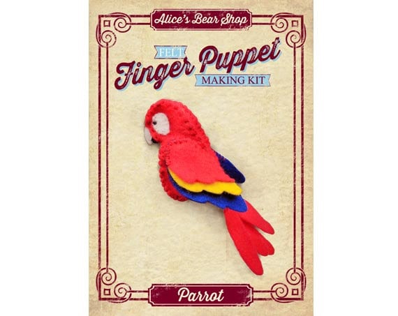 Parrot Finger Puppet Felt Sewing Kit 