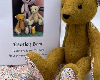 Bentley Bear Pattern and A5 Instruction Booklet - 28cm when made