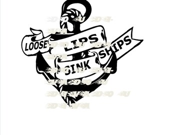 Loose Lips Sink Ship Etsy